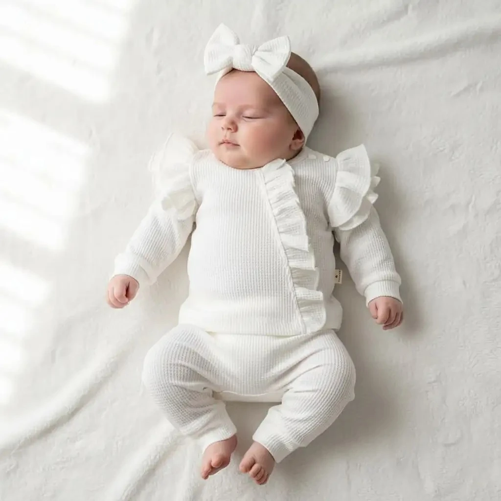 3 lü Kız Takım - Beyaz