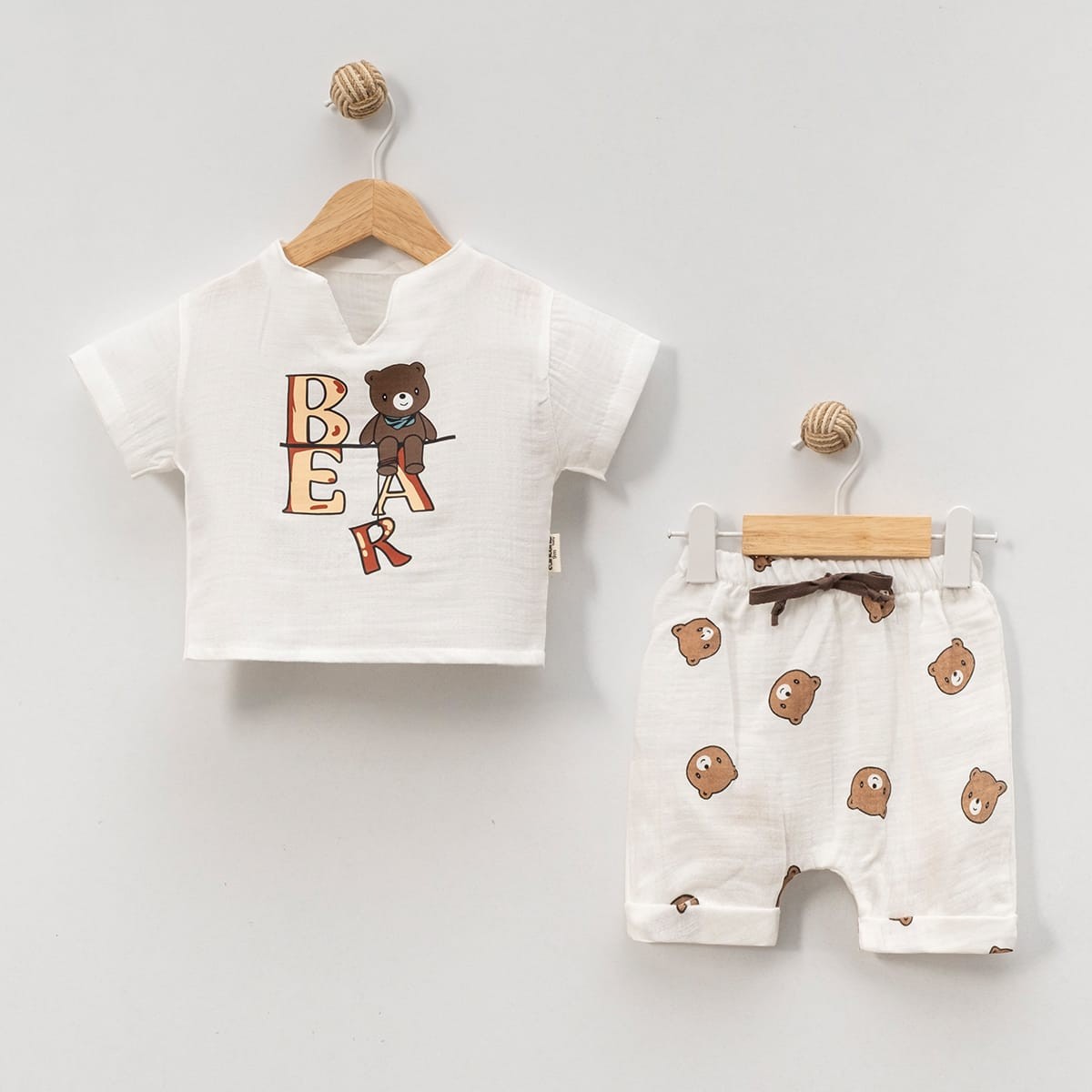 Bear Müslin 2 li Takım