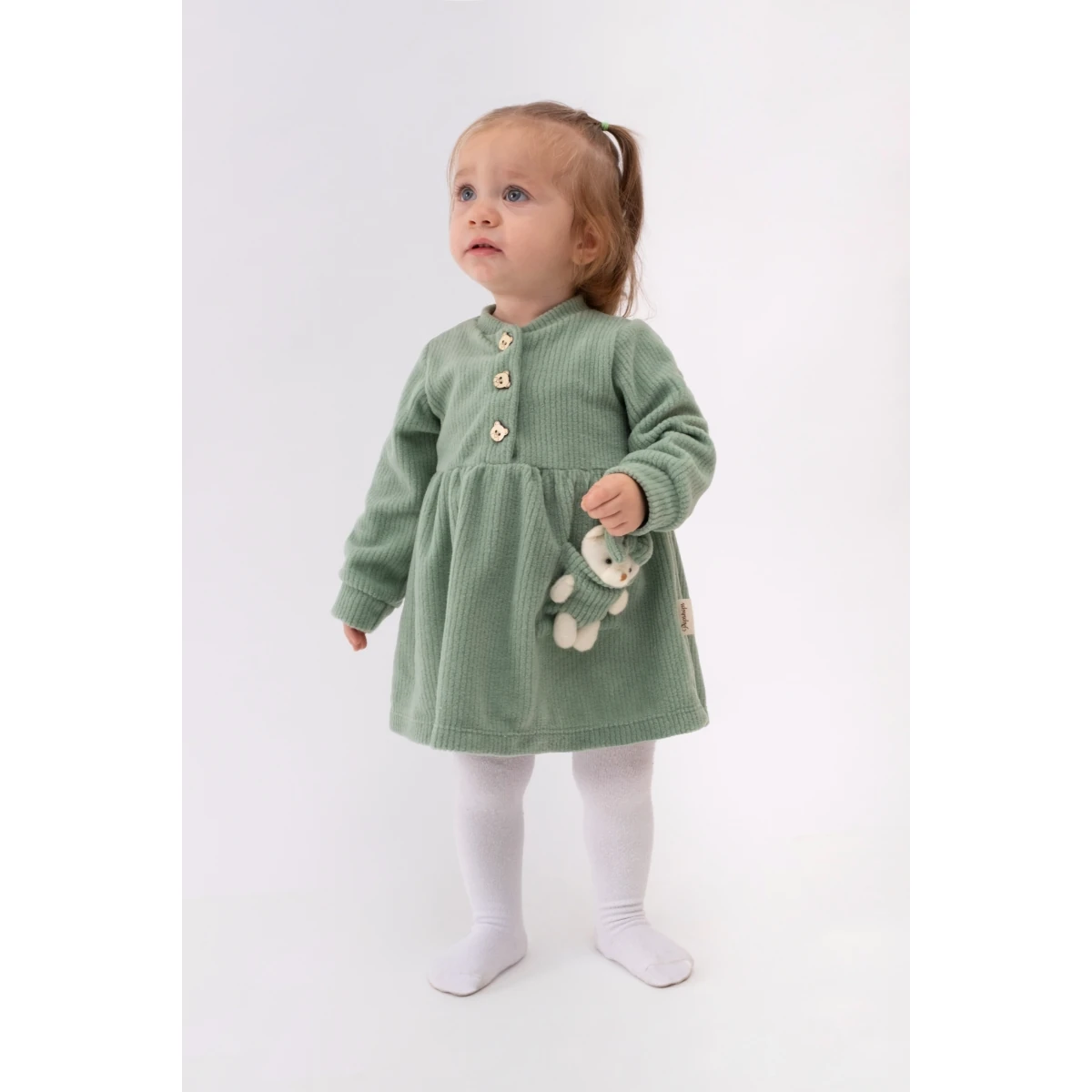 Oyuncaklı Kadife Elbise