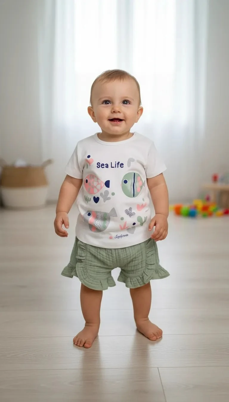 Balık Baskılı 2 Li Takım (DAR KALIPTIR)