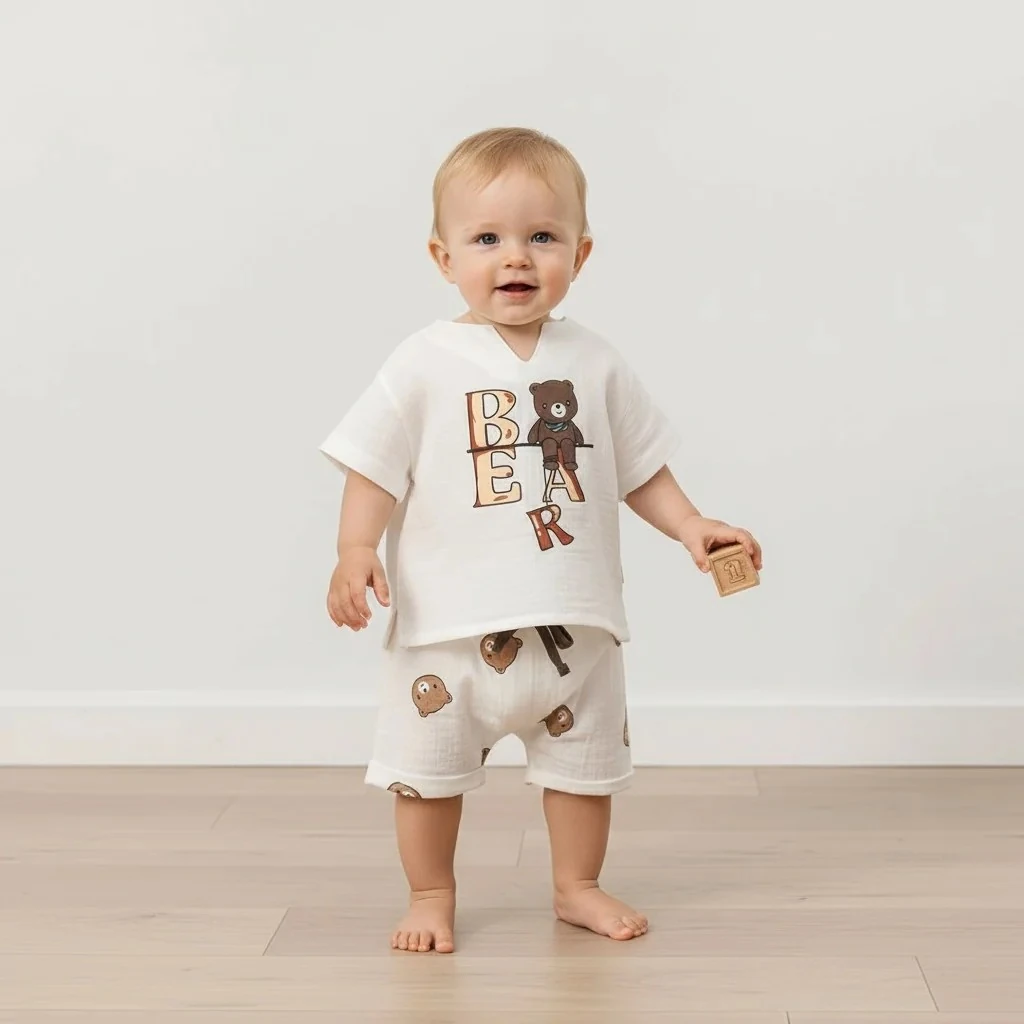 Bear Müslin 2 li Takım