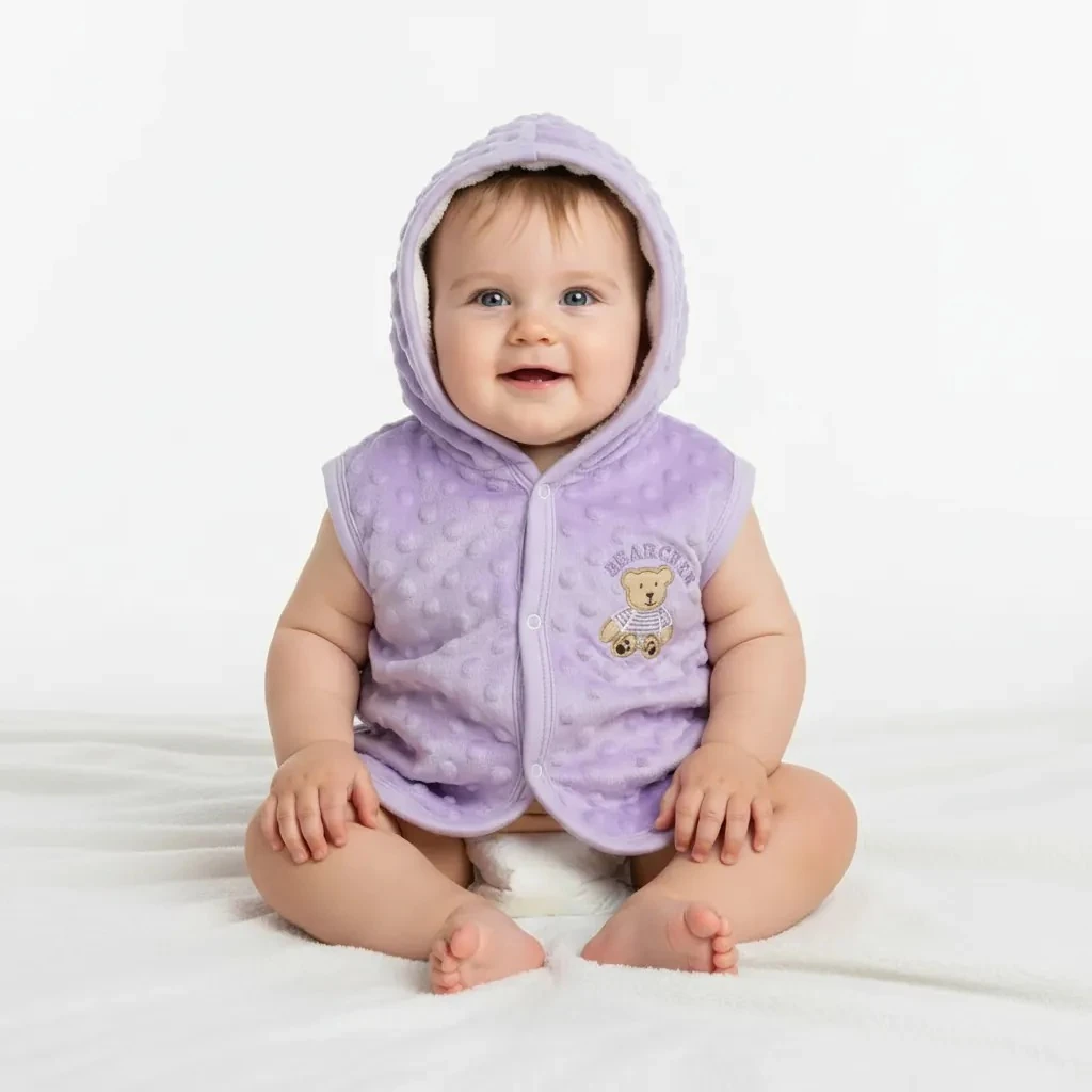 Unisex Kapşonlu Nohut Yelek