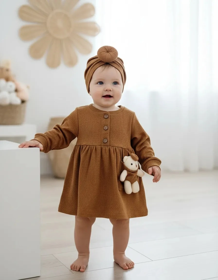 Boneli Oyuncak Ayıcıklı Elbise