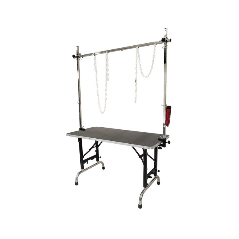 Evolutech Katlanabilir Siyah Yükseklik Ayarlı Pet Kuaför Masası (120 cm x 60 cm)