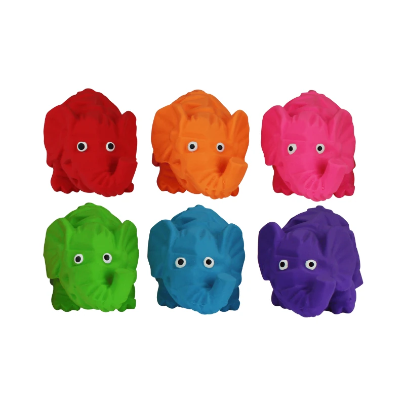 Happy Pet Origami Pals Elephant Lateks Renkli Origami Fil Köpek Oyuncağı Small