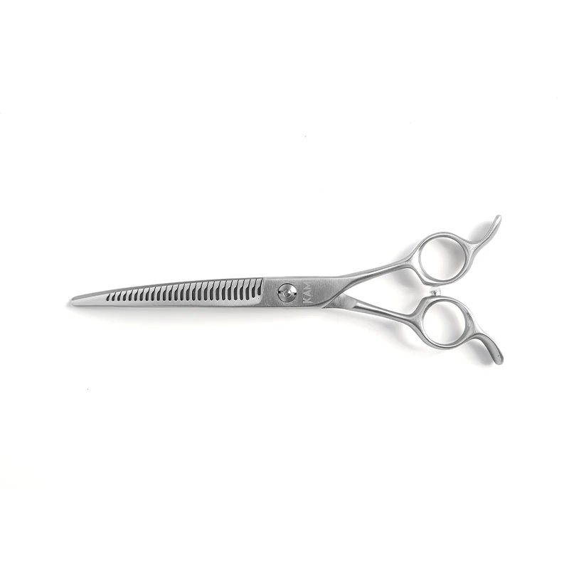 KAM 7 inç 25 Derece Kavisli İnce Chunker Pet Kuaför Makası