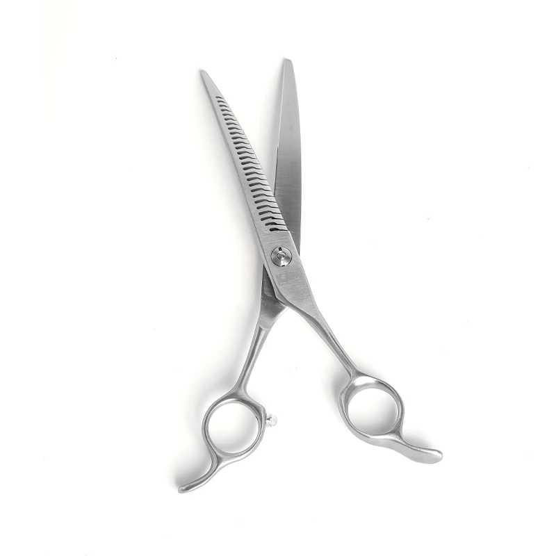 KAM 7 inç 25 Derece Kavisli İnce Chunker Pet Kuaför Makası