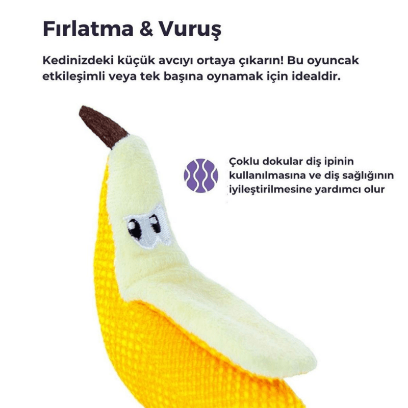 Petstages Dental Banana Ağız Bakım Kedi Oyuncağı