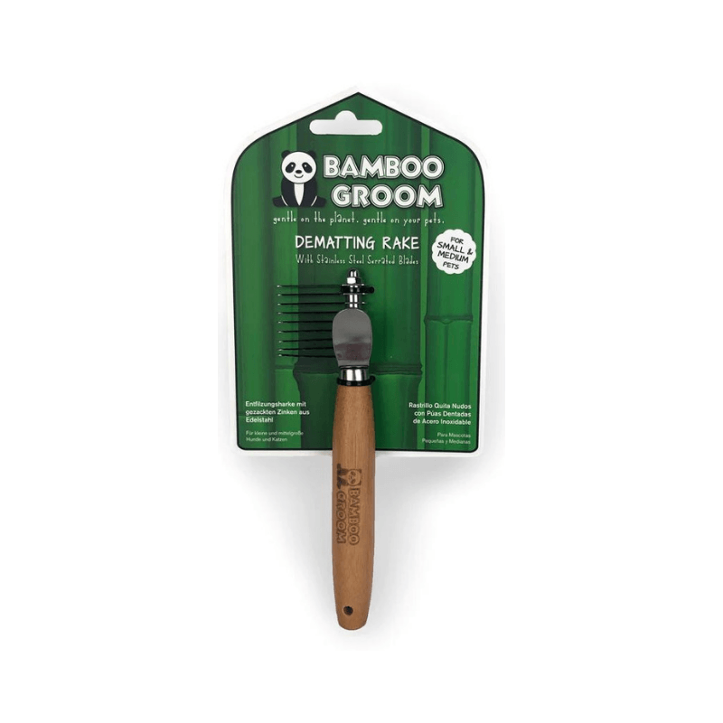 Bamboo Groom De-matting 9 Bıçaklı Kıtık ve Keçe Tarağı Small