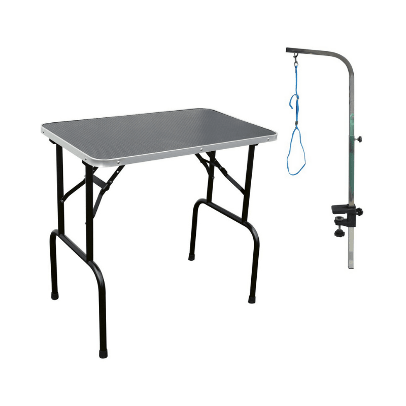 Evolutech Katlanabilir Siyah Taşınabilir Pet Kuaför Masası (76 cm x 46 cm)