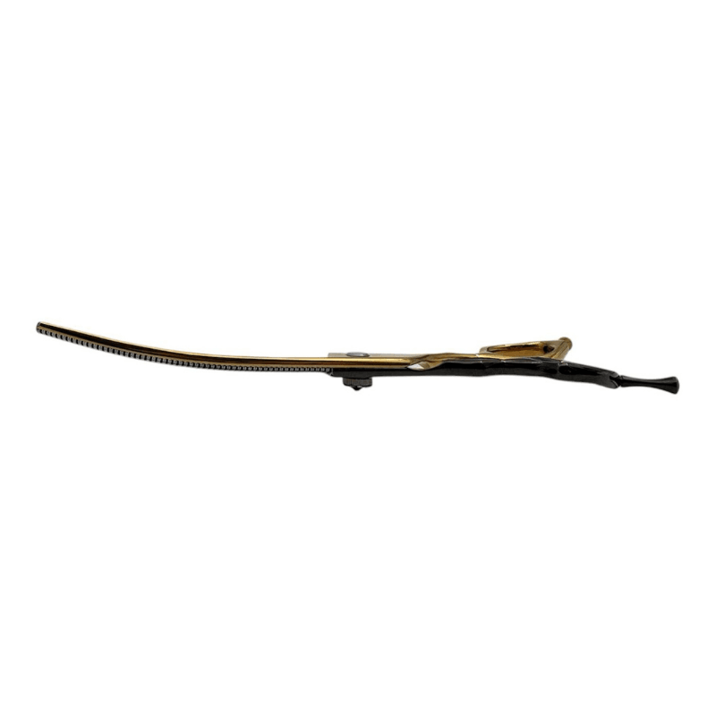 PTP Gold Black 7.5 inç 25 Derece Kavisli Thinner (Ara) Pet Kuaför Makası (55 Diş %25 İnceltici)