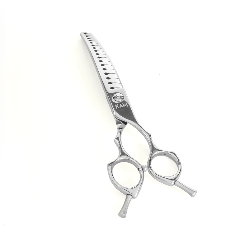 KAM 7 inç 25 Derece Kavisli Double Coat Chunker Pet Kuaför Makası