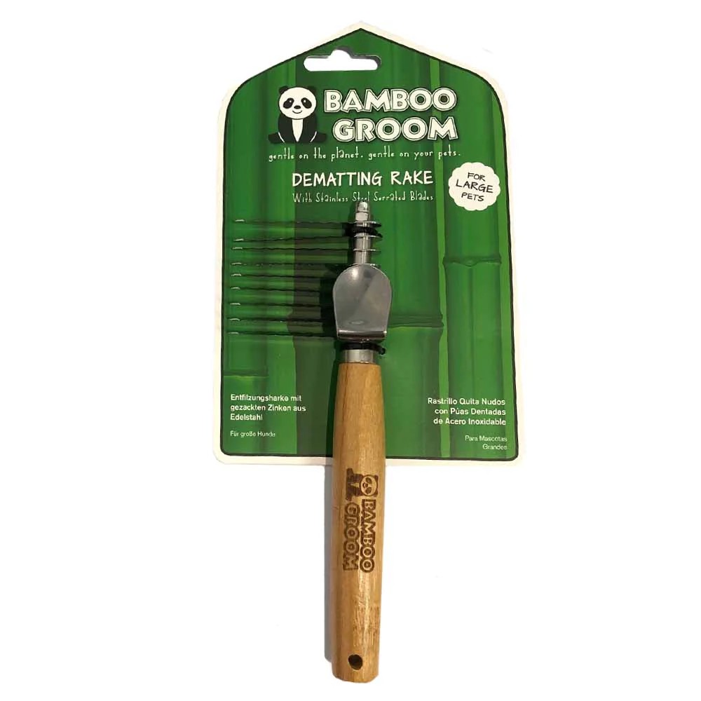 Bamboo Groom Large Uzun 9 Bıçaklı Dematting Rake