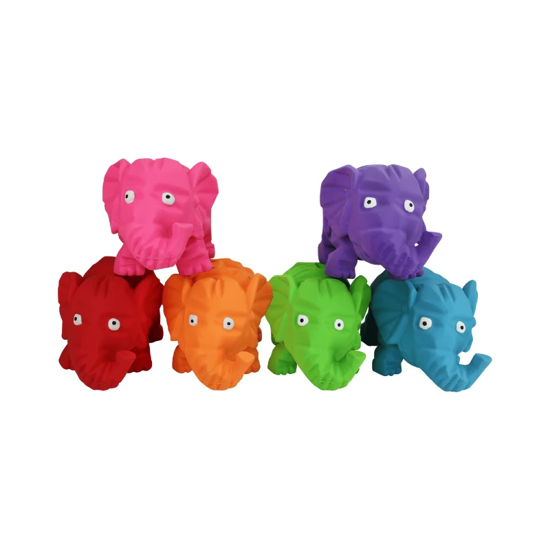 Happy Pet Origami Pals Elephant Lateks Renkli Origami Fil Köpek Oyuncağı Small