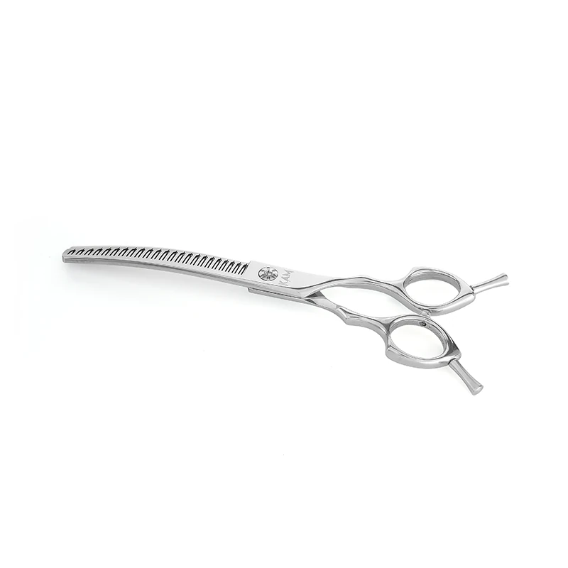 KAM 7 inç 25 Derece Kavisli İz Silici Pet Kuaför Makası