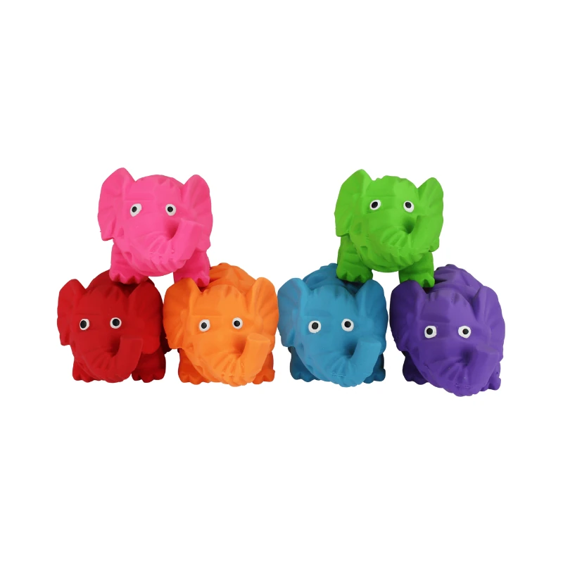 Happy Pet Origami Pals Elephant Lateks Renkli Origami Fil Köpek Oyuncağı Small