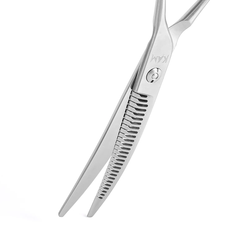 KAM 7 inç 25 Derece Kavisli İnce Chunker Pet Kuaför Makası