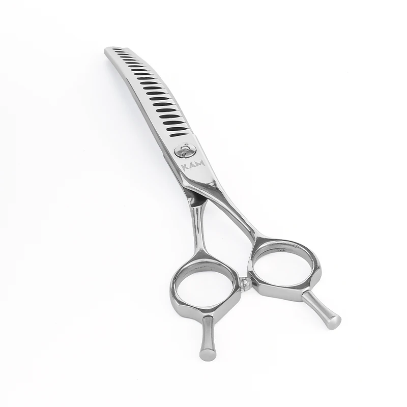 KAM 7 inç 25 Derece Klasik Kavisli Chunker Pet Kuaför Makası