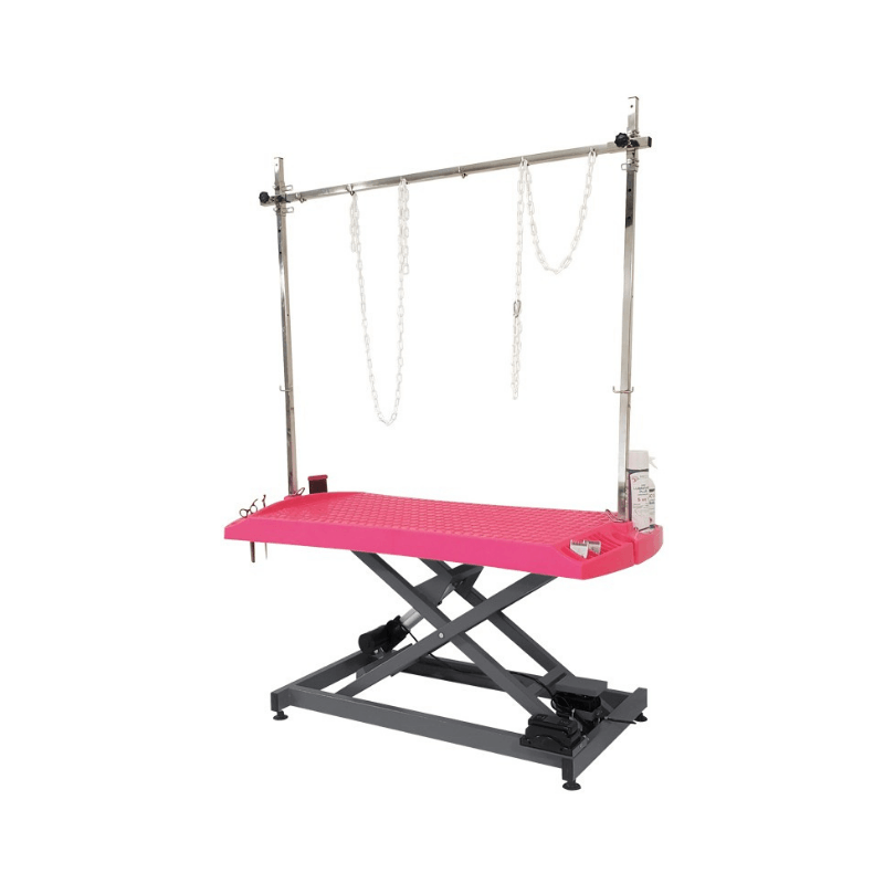 Evolutech Elektrik Motorlu Pet Kuaför Masası Fuşya (130 cm x 60 cm)