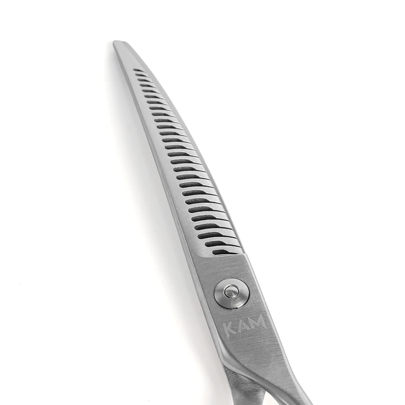 KAM 7 inç 25 Derece Kavisli İnce Chunker Pet Kuaför Makası