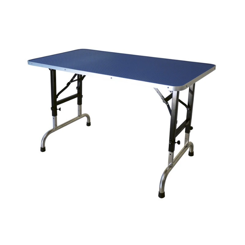 Evolutech Katlanabilir Mavi Yükseklik Ayarlı Pet Kuaför Masası (120 cm x 60 cm)