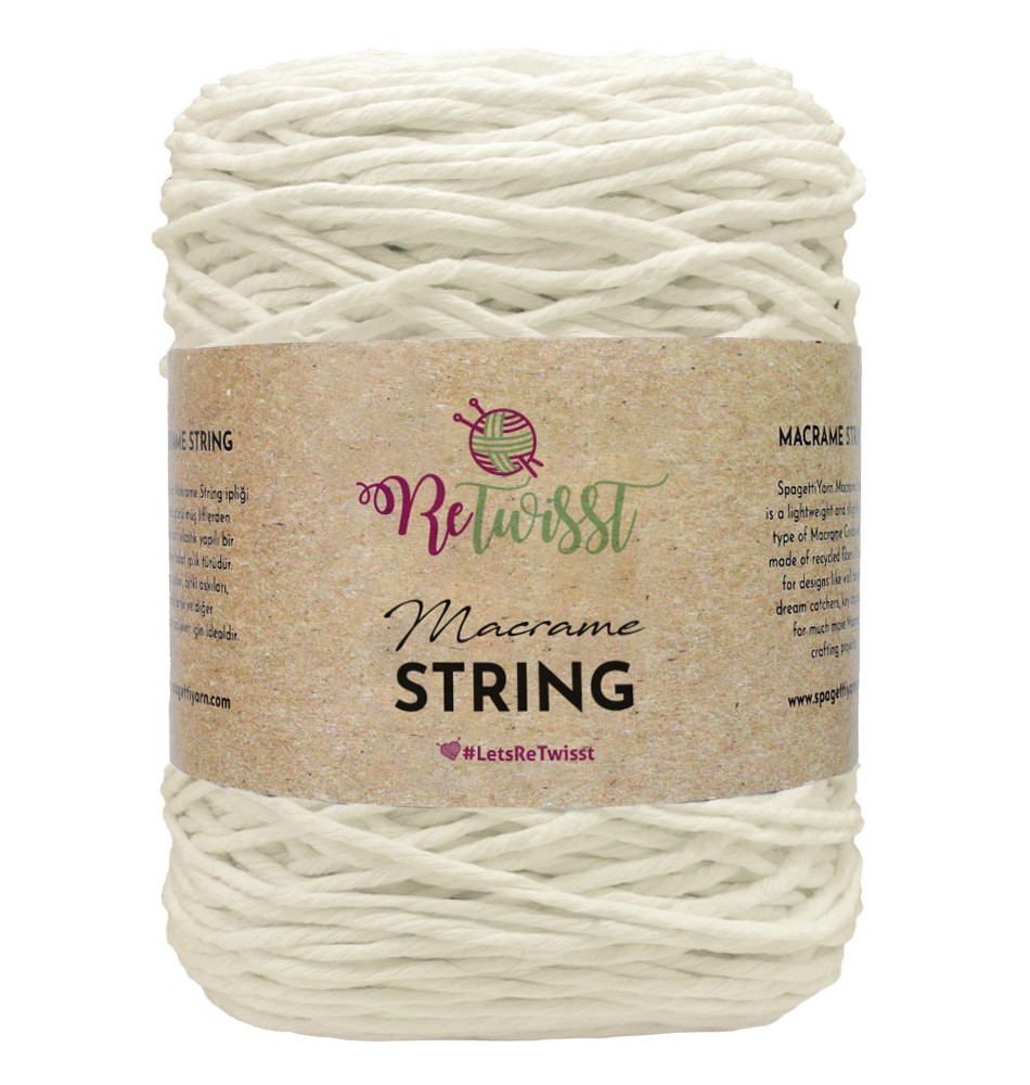 MACRAME STRING 3MM - SUGAR WHITE