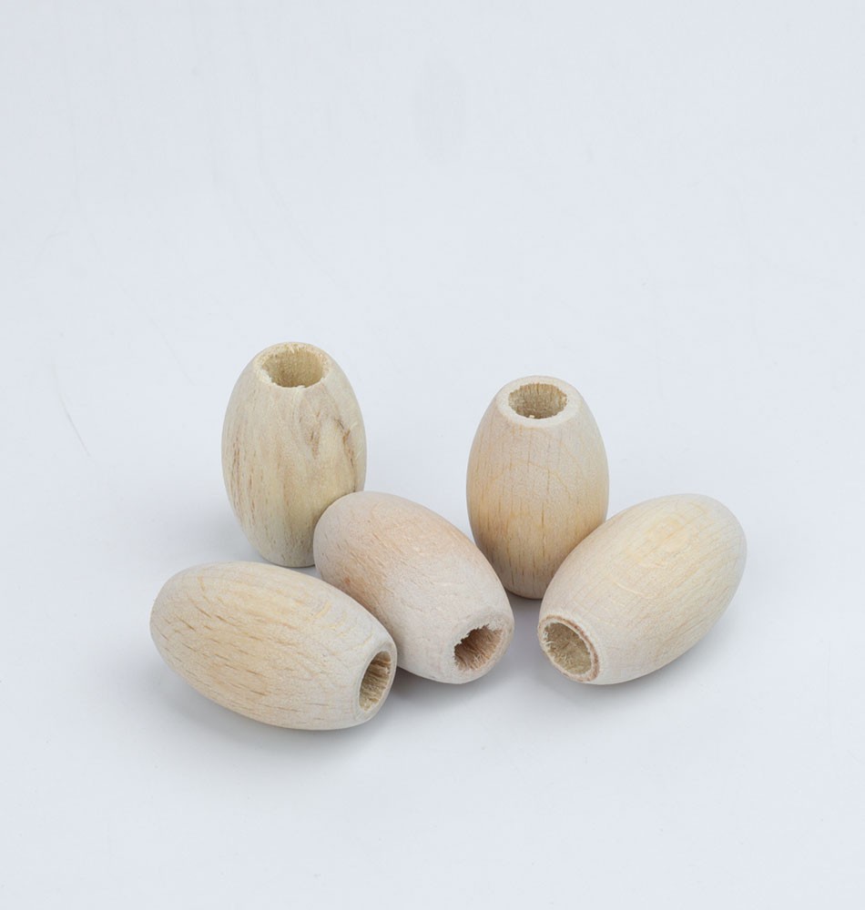 OVALE HOLZPERLEN 15MM 5 STÜCKE PACK