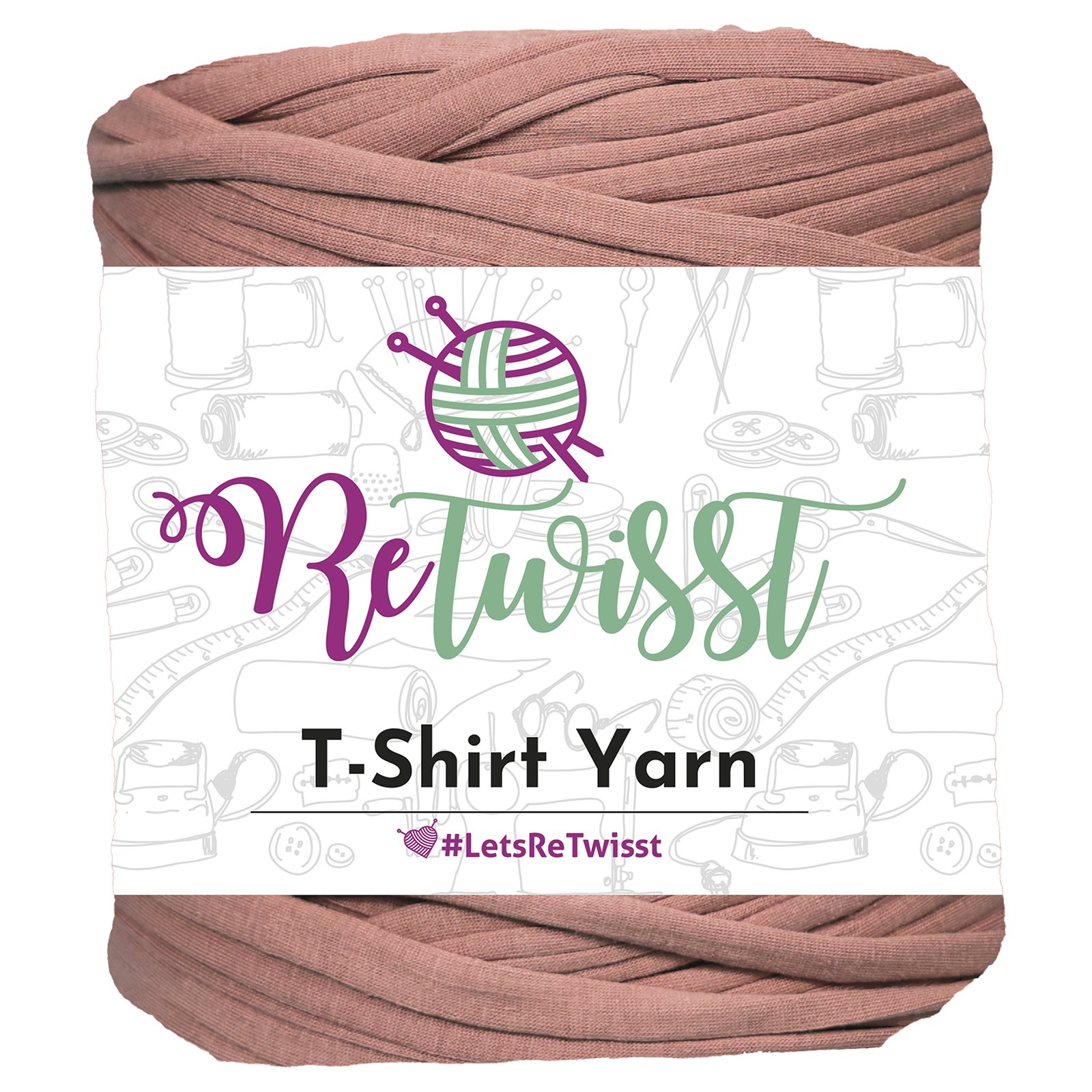 PINK SHADES | T-SHIRT YARN LARGE SOLID - ROSEWOOD