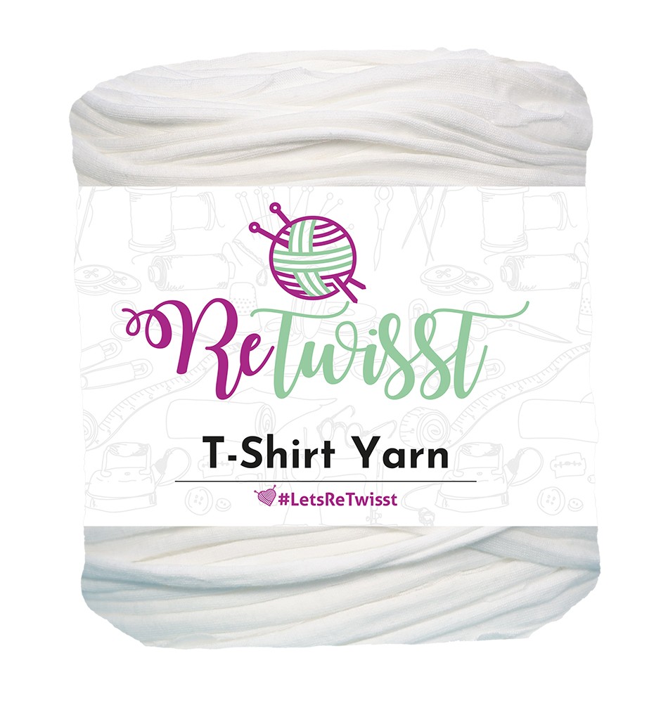 WHITE SHADES | T-SHIRT YARN LARGE SOLID - ICE WHITE