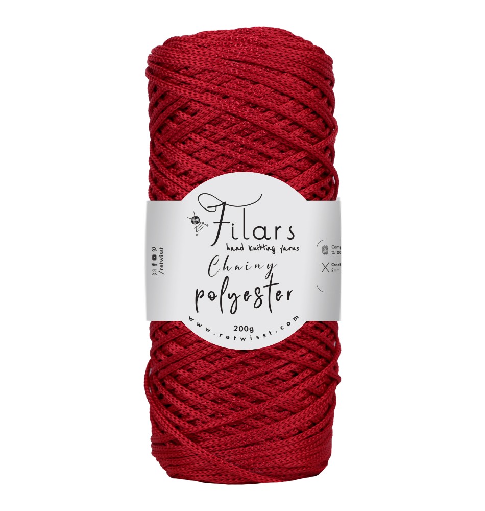 POLYESTER  CHAINY  - ROUGE 250GR