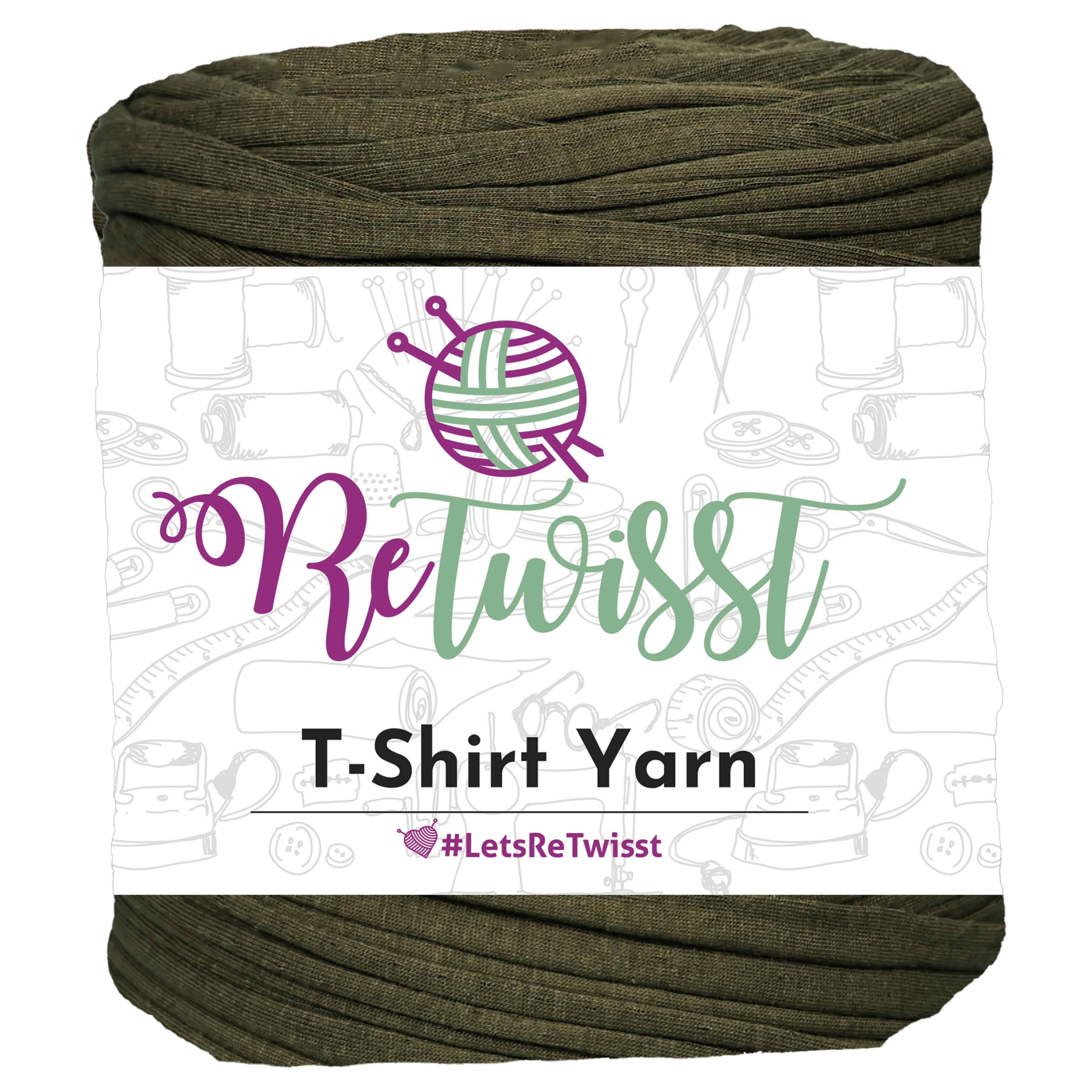 GREEN SHADES | T-SHIRT YARN LARGE SOLID - SWEMP GREEN