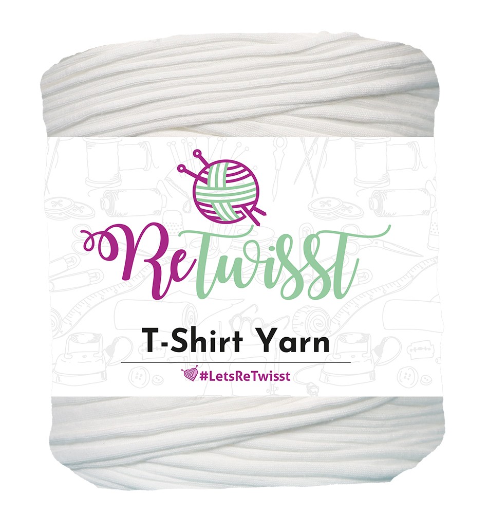 WHITE SHADES | T-SHIRT YARN LARGE SOLID - SUGAR WHITE