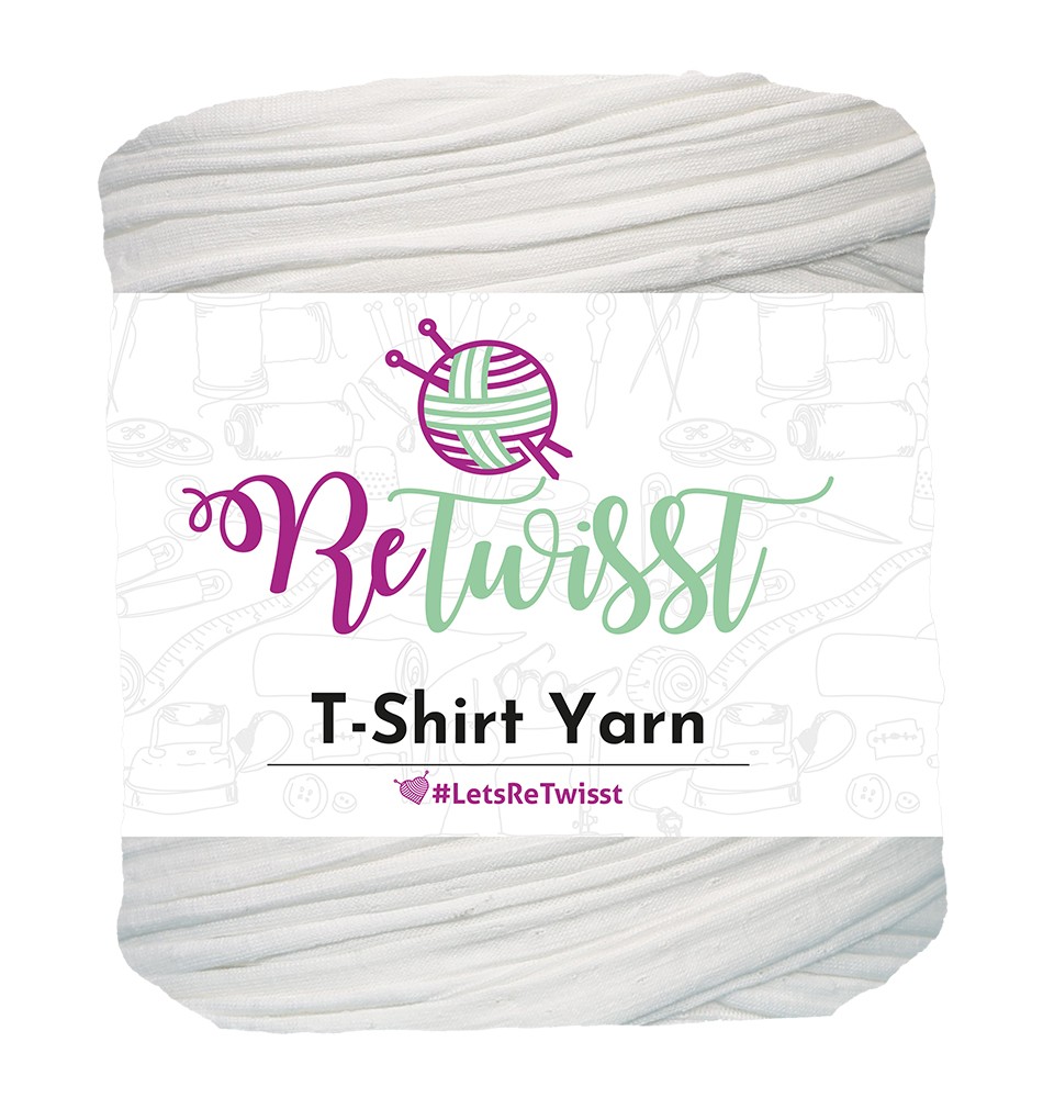 WHITE SHADES | T-SHIRT YARN LARGE SOLID - LIGHT SUGAR WHITE