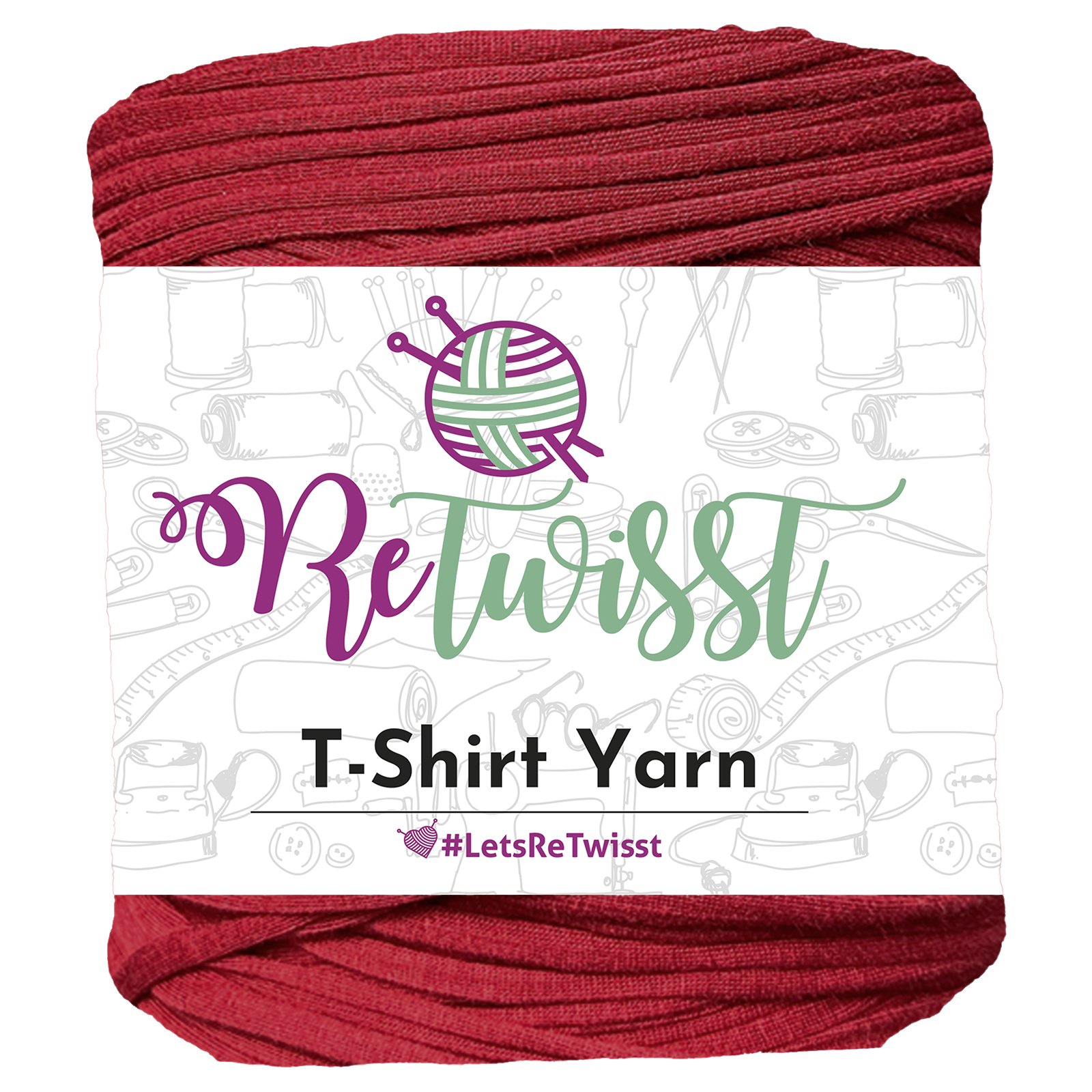 RED SHADES | T-SHIRT YARN LARGE SOLID - WINE RED2