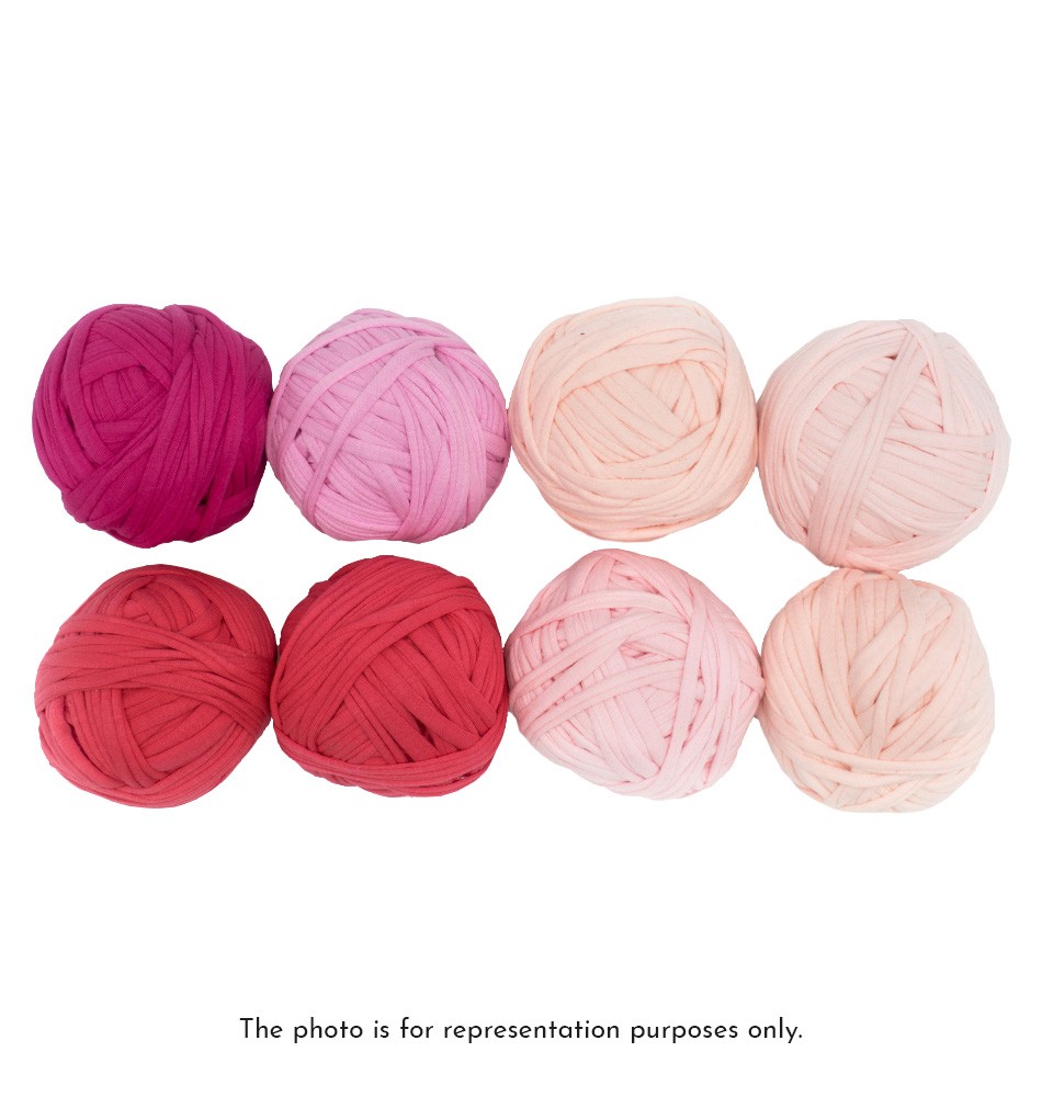 T-SHIRT YARN - 8x MINI BALLS - NUANCES ROSES