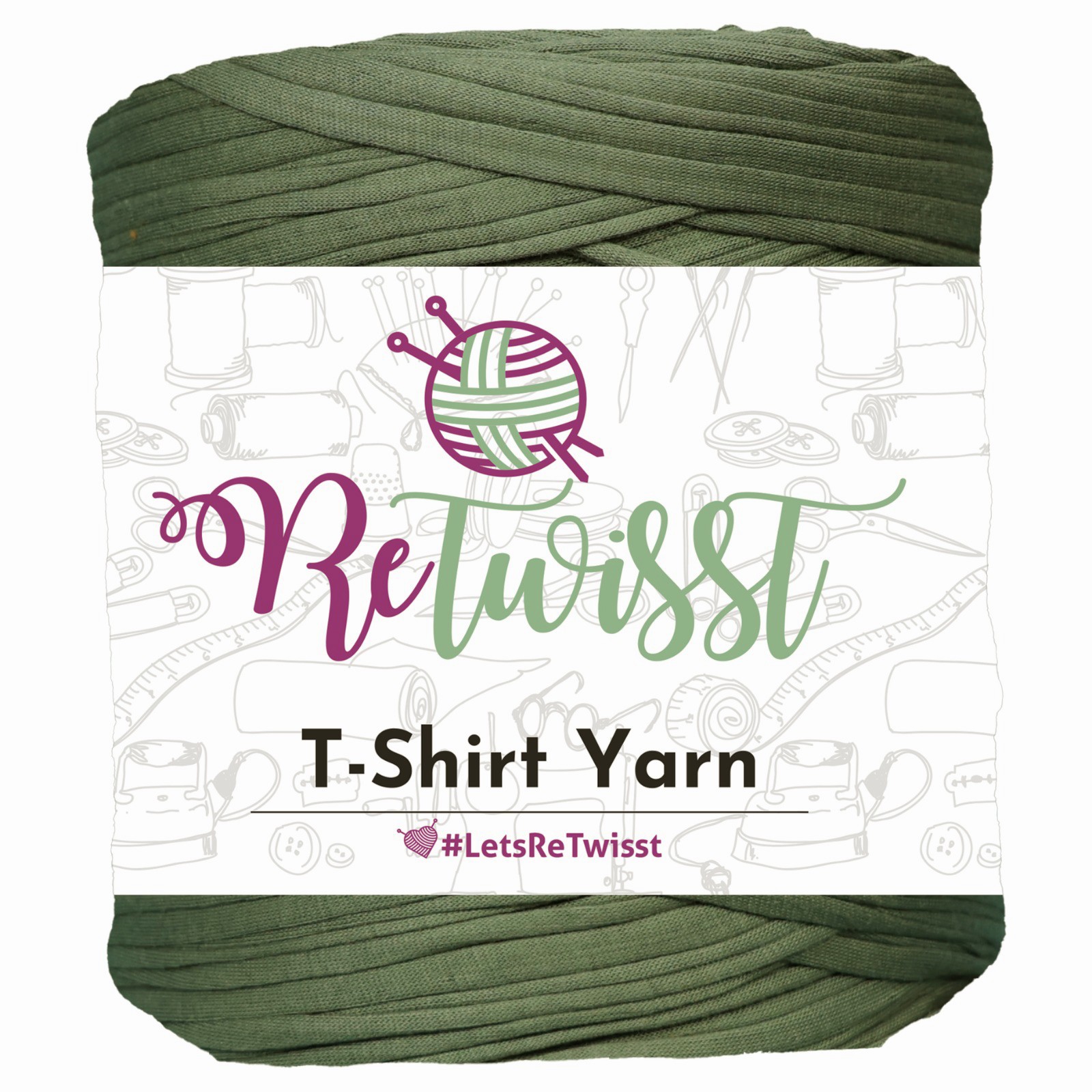 GREEN SHADES | T-SHIRT YARN LARGE SOLID - OBSIDIAN STONE