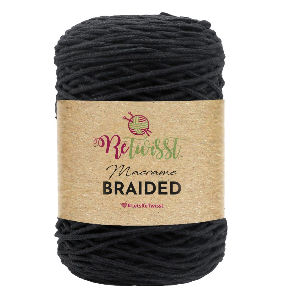 MACRAME BRAIDED 6MM - Retwisst Recycled Craft Yarns Crochet and