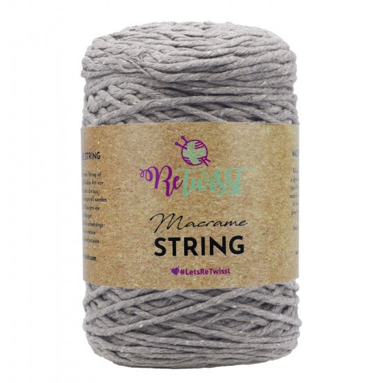 2MM 250G BLEU BÉBÉ CHAÎNE DE MACRAMÉ  - BEİGE SOMBRE 250GR