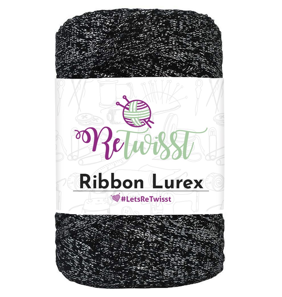 RIBBON LUREX - BLACK