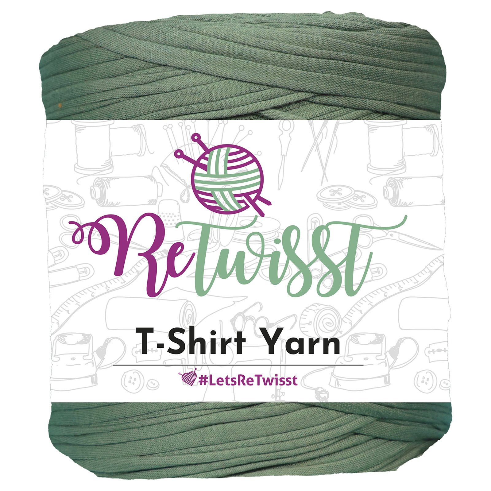 GREEN SHADES | T-SHIRT YARN LARGE SOLID - PALE MOSS