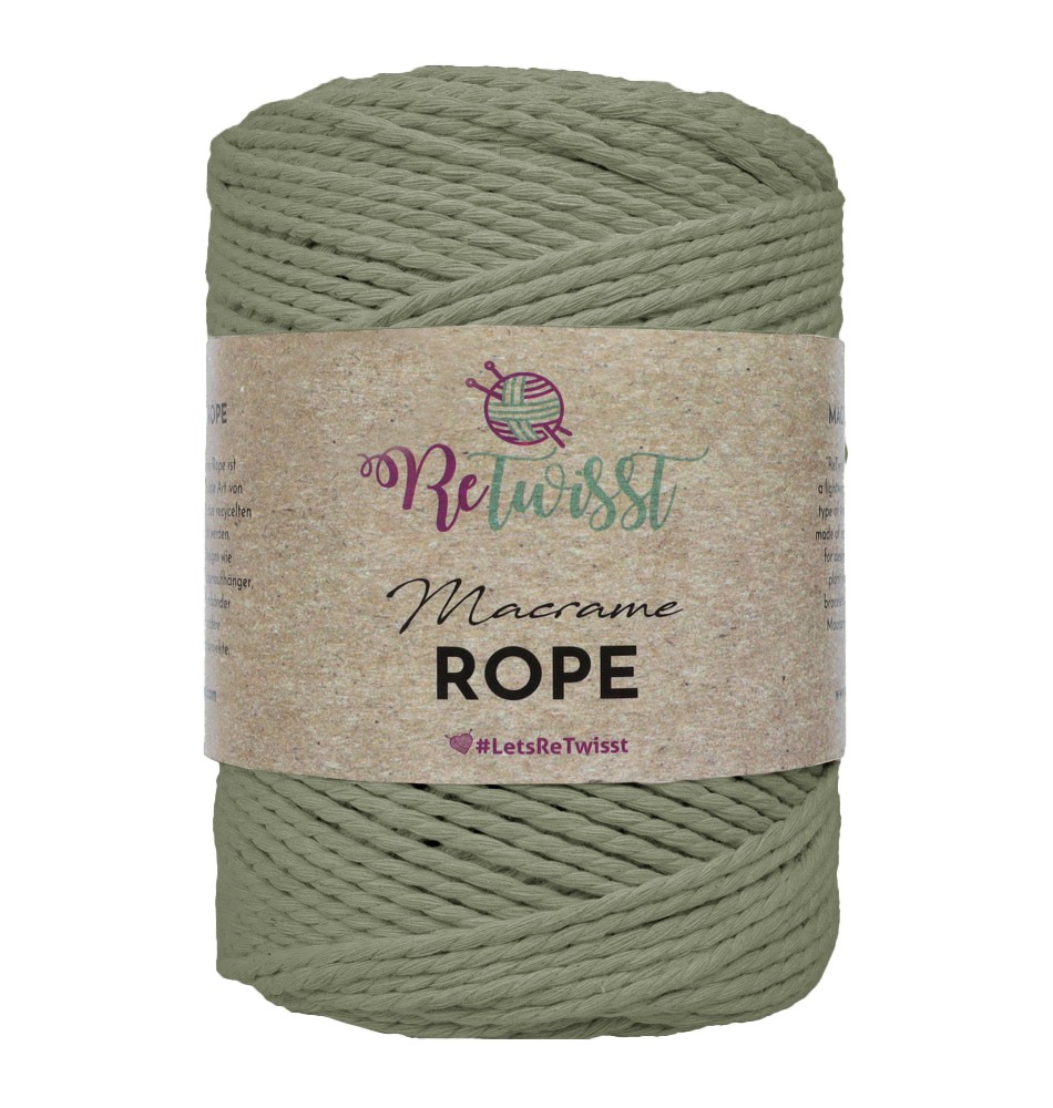 MACRAME ROPE 4MM - KHAKI 500GR