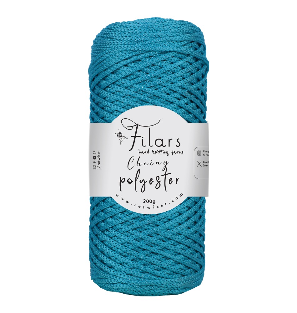 CHAINY POLYESTER - TURQUOISE