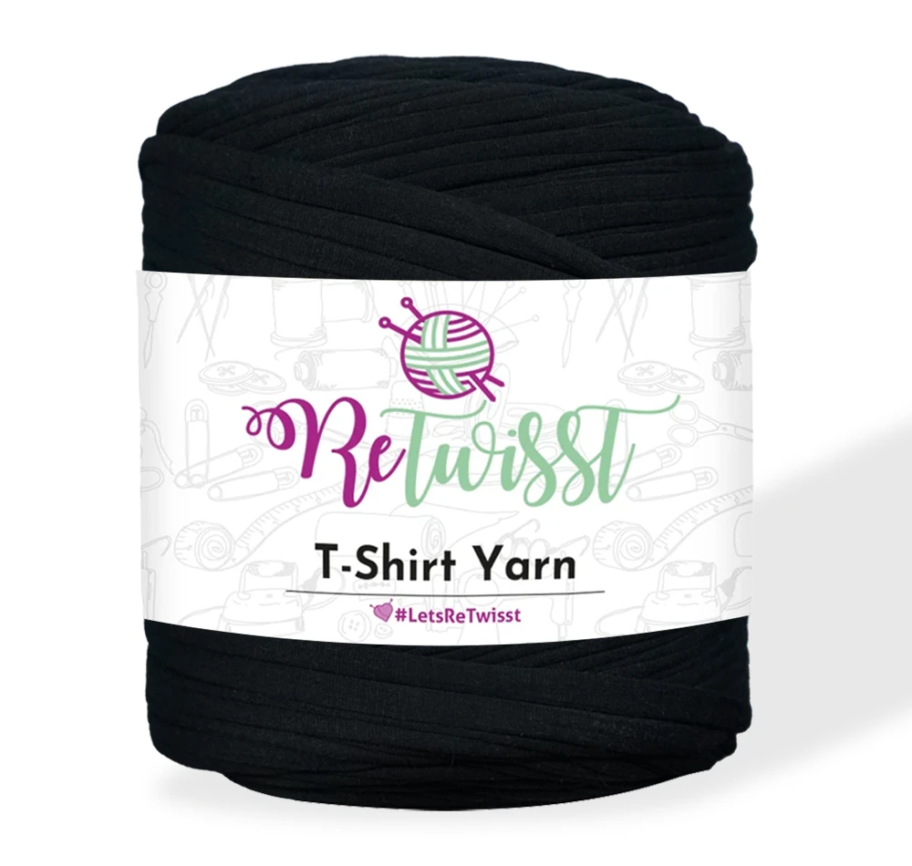 T-SHIRT YARN - LARGE SOLID - BLACK