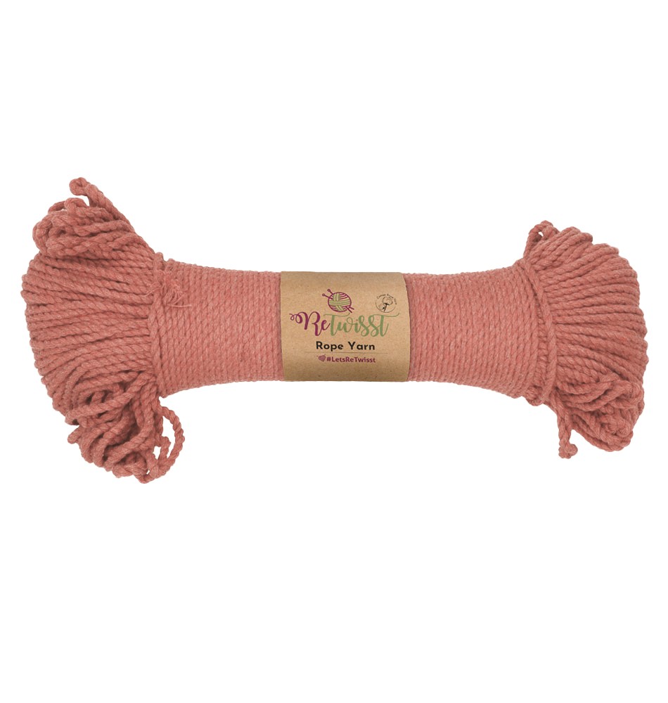 MACRAME ROPE 4MM - PINKISH ORANGE 330GR