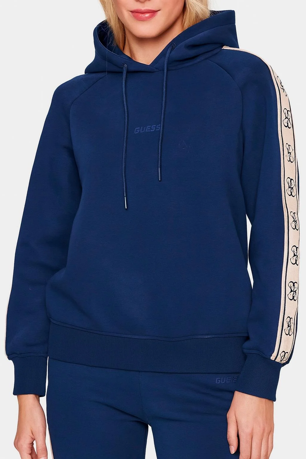 GUESS KAPÜŞONLU SWEAT - LACİVERT