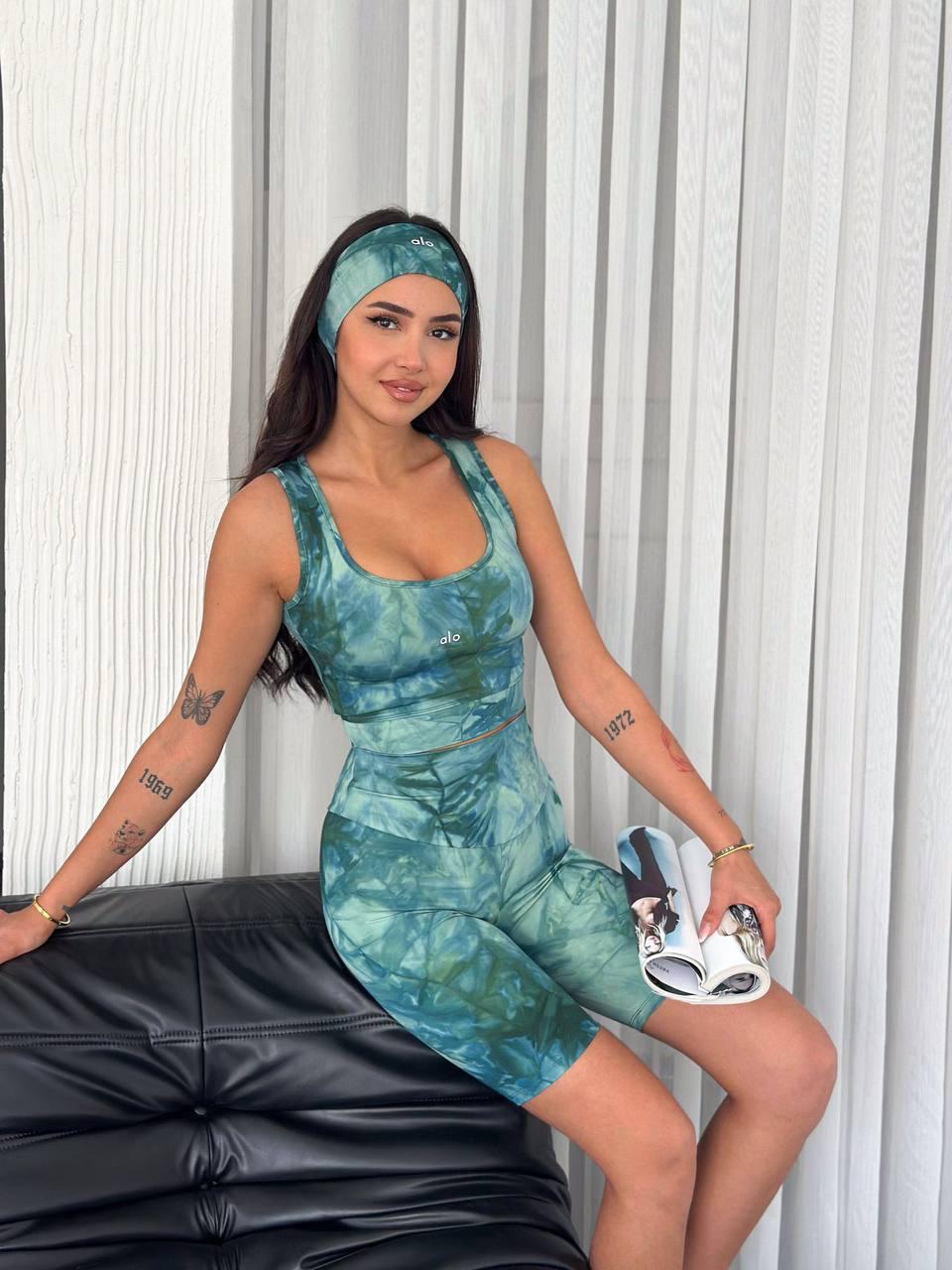 ALO BANDANALI BATİK TAYT - YEŞİL