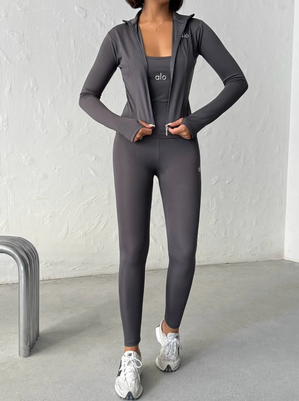 ALO PARMAK GEÇİRMELİ DALGIÇ TAKIM  - ANTRASİT