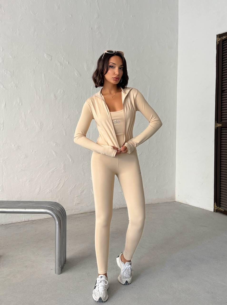 ALO PARMAK GEÇİRMELİ DALGIÇ TAKIM  - BEJ