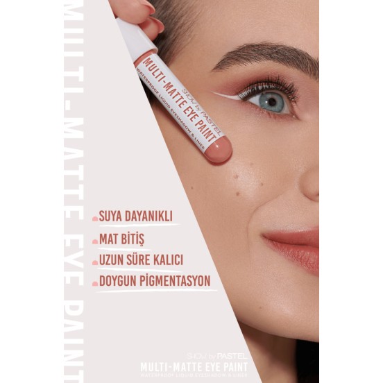 Show By Pastel Multi-Matte Eye Paint Waterproof Eyeshadow & Liner - Waterproof Mat Likit Far ve Eyeliner 80 Real One
