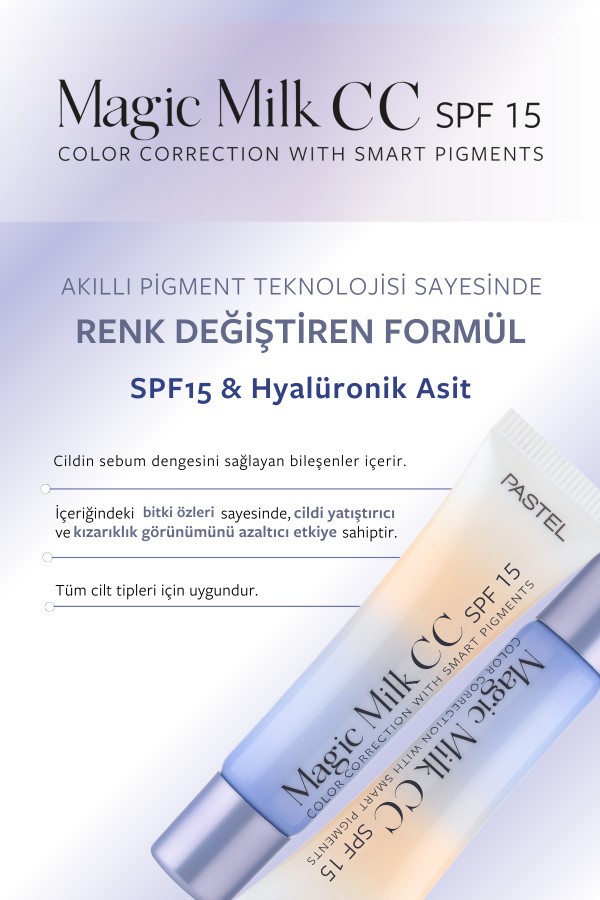 Pastel Magic Milk CC SPF 15 - Cilt Tonu Eşitleyici SPF 15 CC Krem 51 Medium Deep